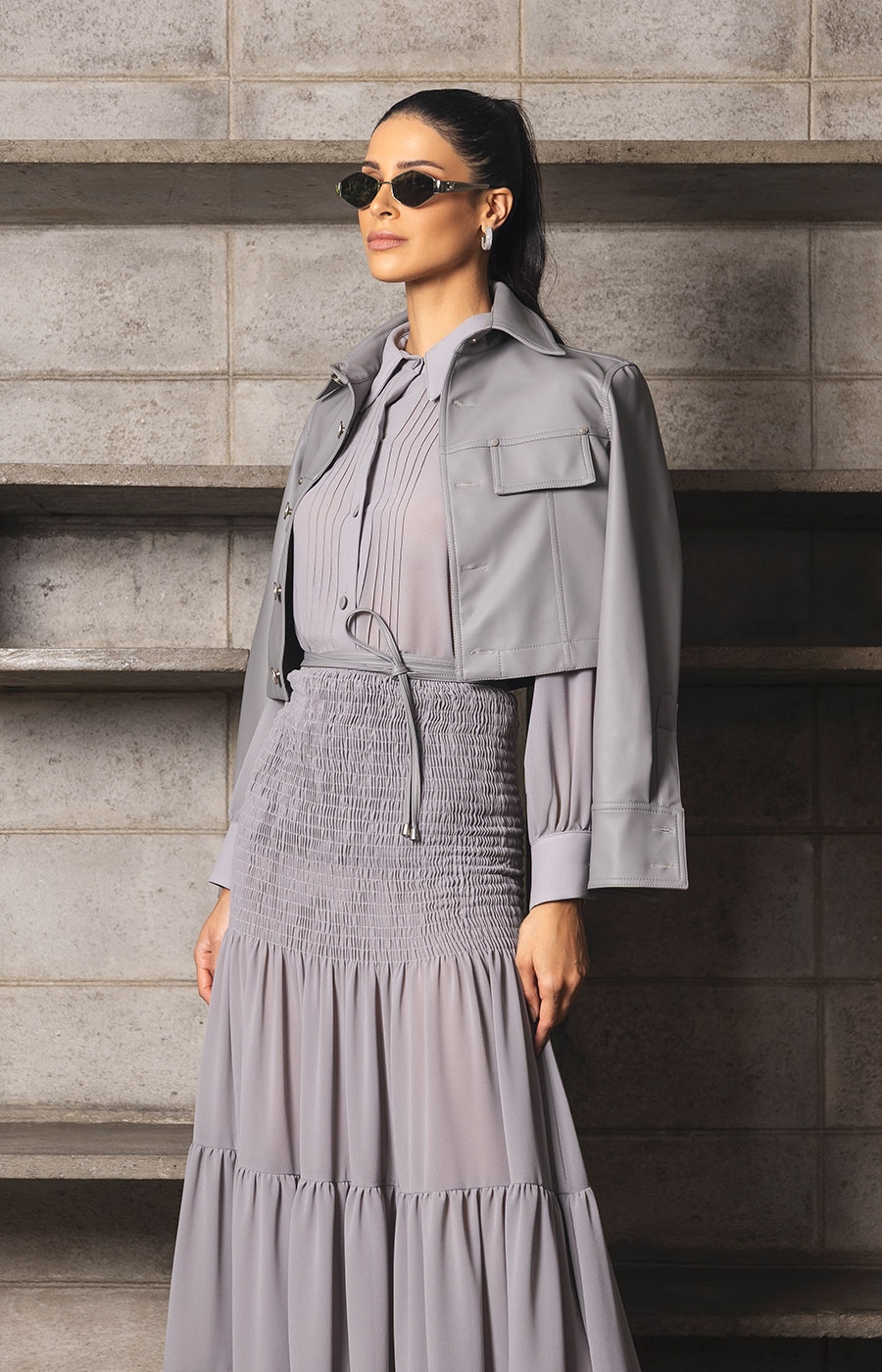 Vestido/Saia Tallulah Cinza