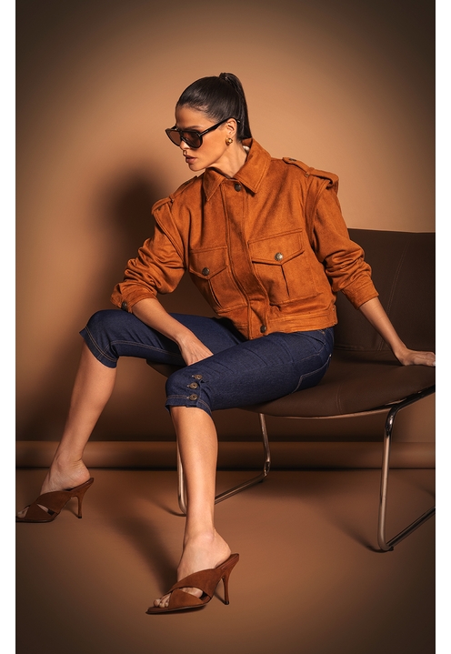 Jaqueta Bia Nobu Caramelo