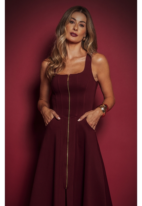 Vestido Cici Vinho - 3