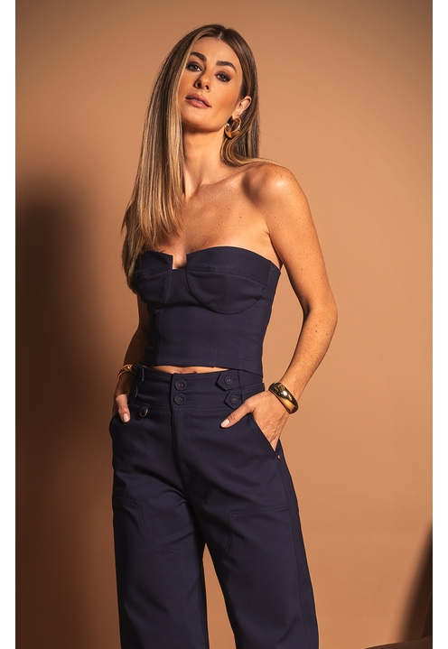 Blusa Payton Marinho - 1