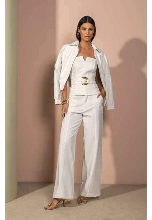 Calça Giah Off White - 1