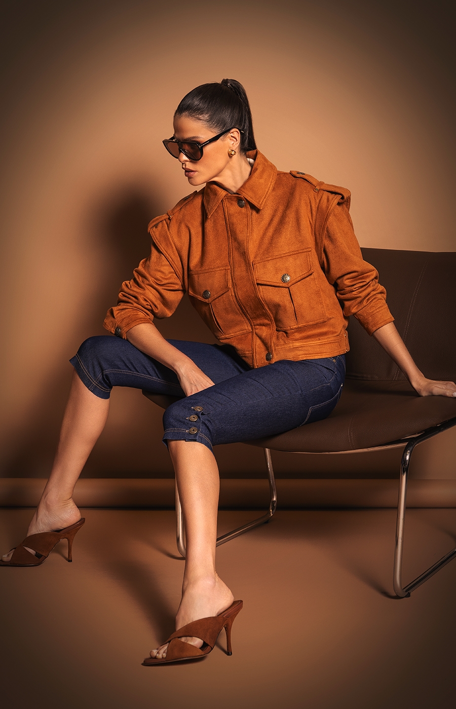 Jaqueta Bia Nobu Caramelo