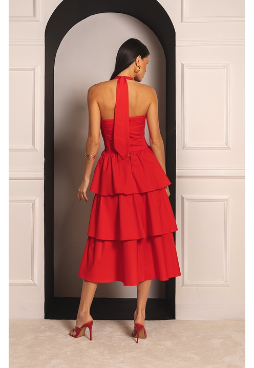 Vestido Joaquina Vermelho - 4