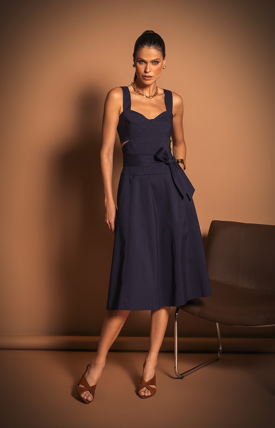 Vestido Callan Marinho