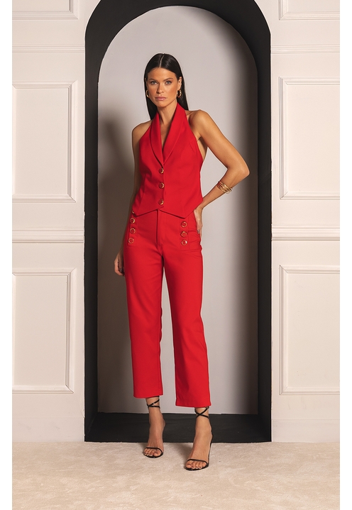 Colete Balmoral Vermelho - 4