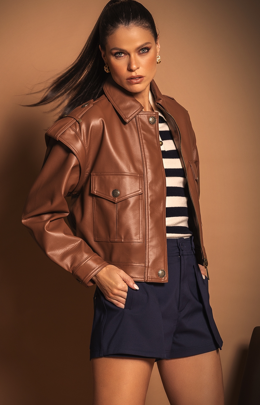 Jaqueta Bia Marrom