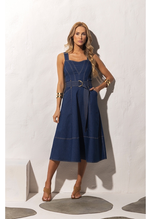 Vestido Sylvie Blue Denim - 1