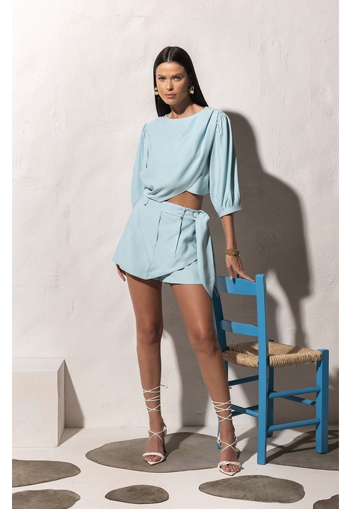 Short Saia Delphine Pacific Blue - 4