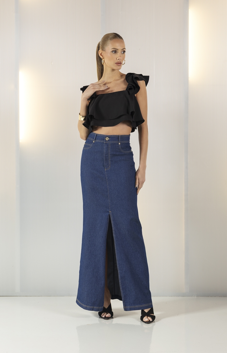 Saia Stacy Blue Denim