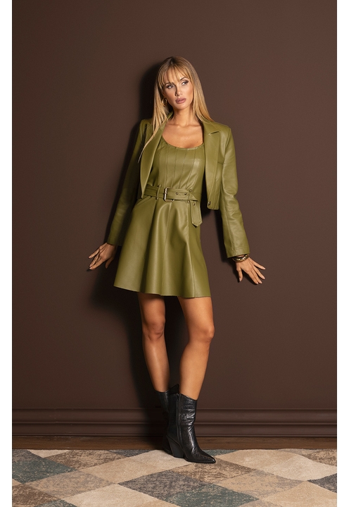 Vestido Agatha Oliva - 4