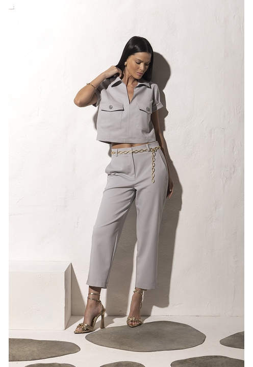 Camisa Alexandra Cinza - 4