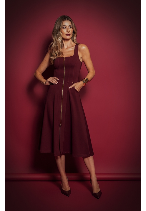 Vestido Cici Vinho - 4