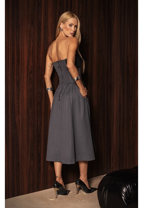 Vestido Indy Cinza - 5