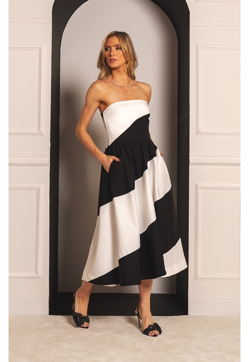 Vestido Mindil Bicolor  - 1