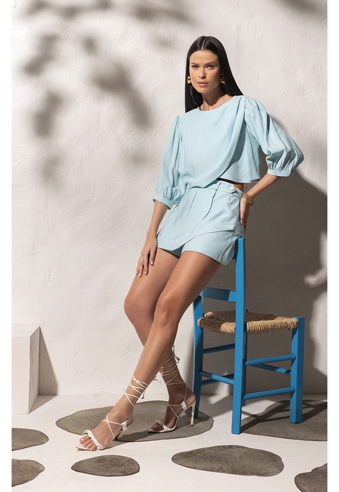 Short Saia Delphine Pacific Blue - 3