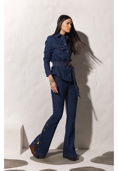 Calça Sassy Blue Denim - 4