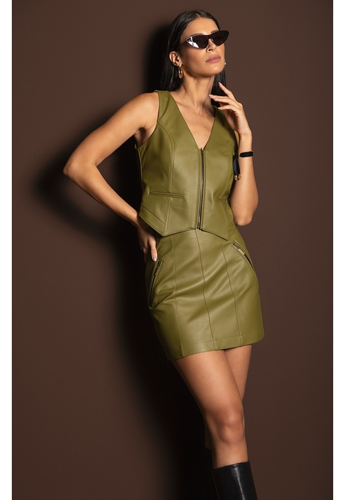 Mini Saia Avery Oliva - 4