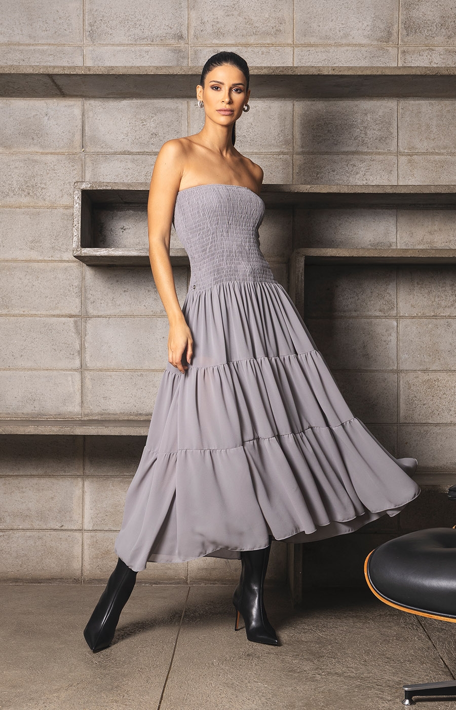 Vestido/Saia Tallulah Cinza