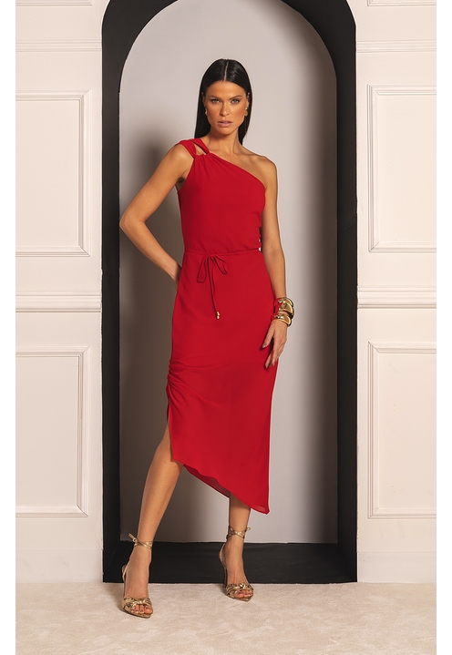 Vestido Leblon Vermelho - 1