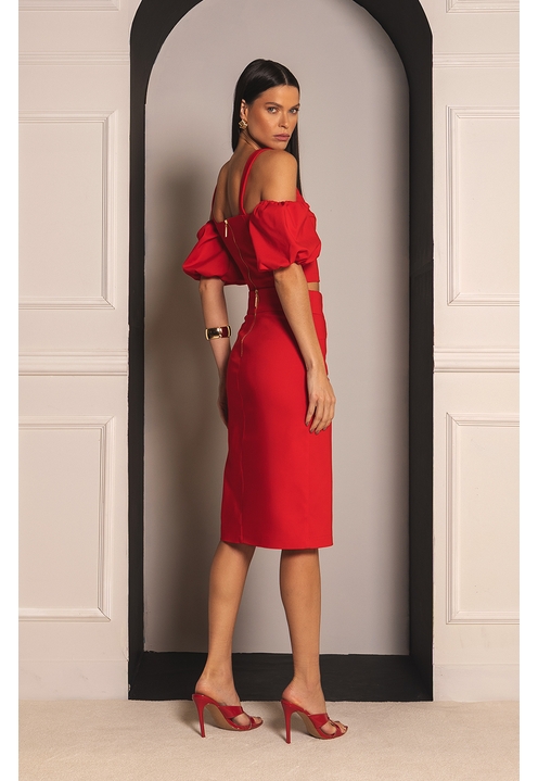 Saia Tourquoise Vermelha - 4