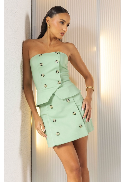 Mini Saia Rosário Pistache - 3