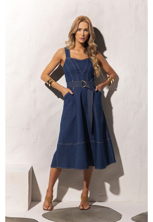 Vestido Sylvie Blue Denim - 4