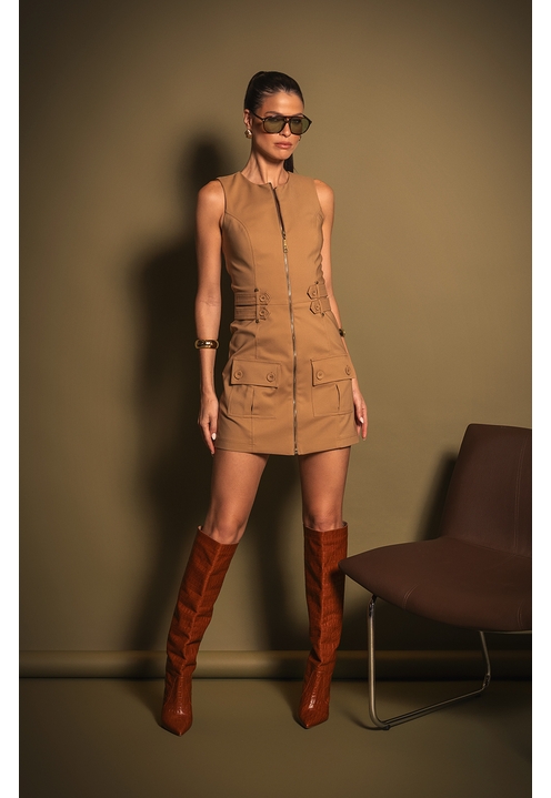 Vestido Cadell Bege - 3