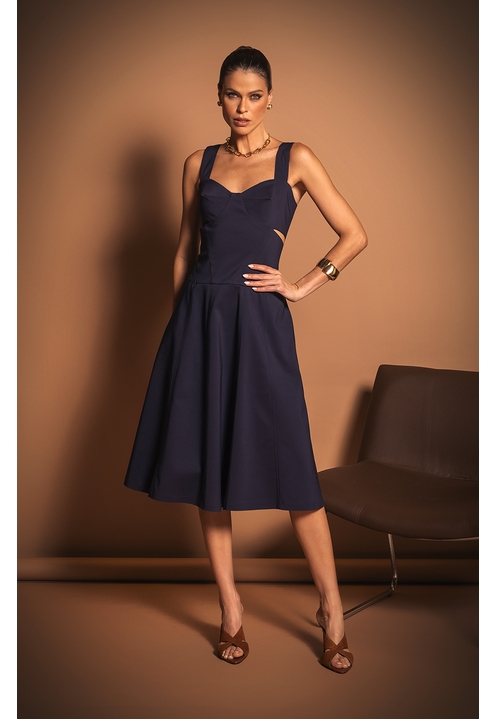 Vestido Callan Marinho - 5