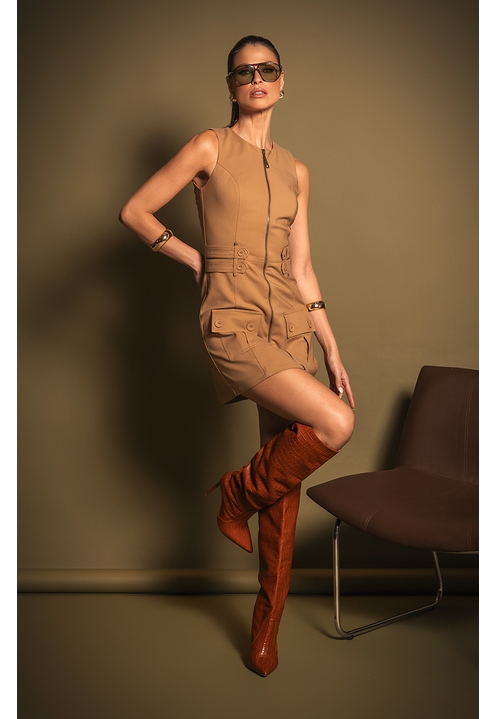 Vestido Cadell Bege - 4