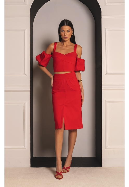 Blusa Pebbly Vermelha - 1