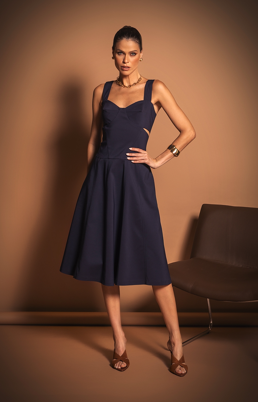 Vestido Callan Marinho